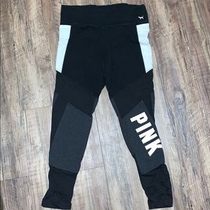 PINK leggings with mesh fishnet design